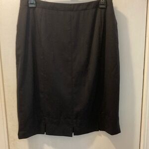 Escada Neiman Marcus black lined wool pencil skirt 25-228-1